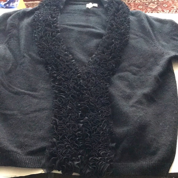 robbi & nikki knitted top w/ruffle Sz XS black - Picture 5 of 11